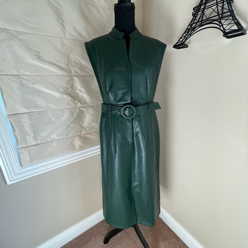 Gracie Green Faux Leather Dress